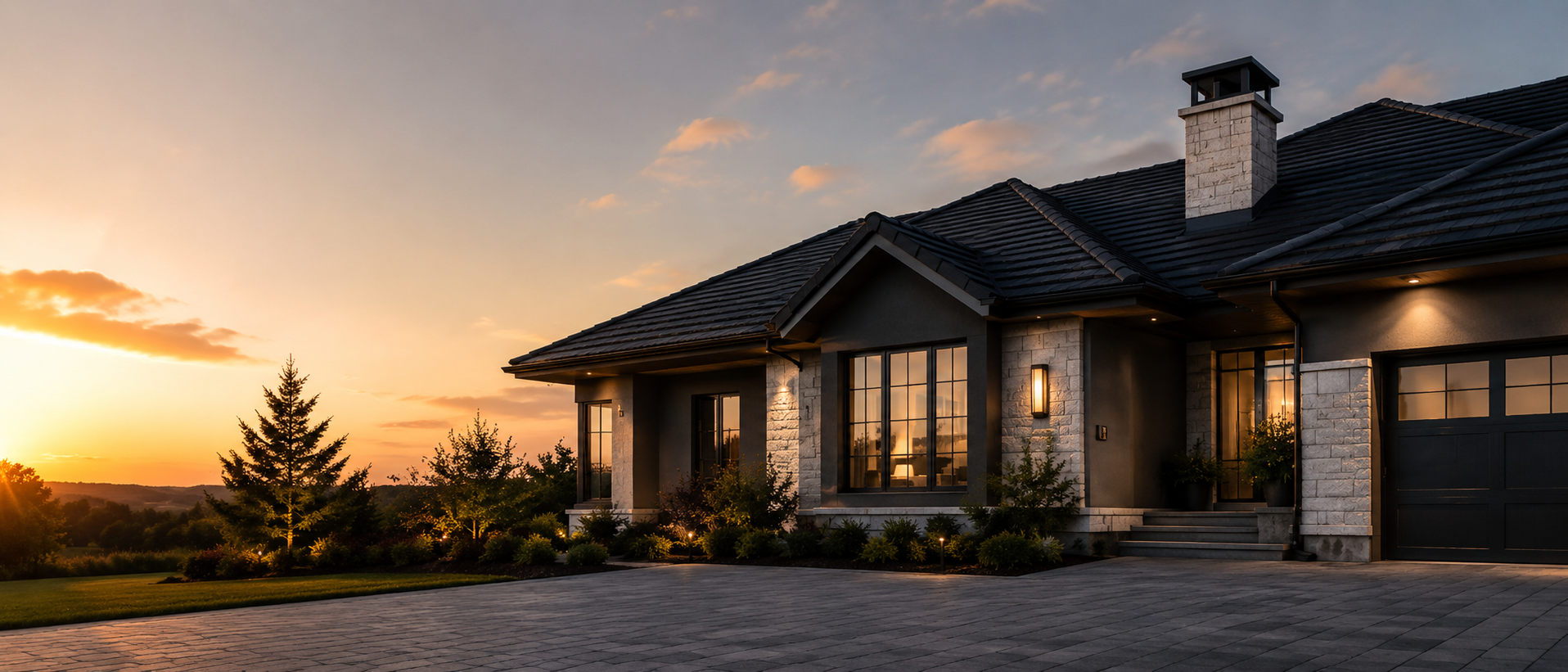 Premium residential Adelaide home with newly restored tile roof at dusk