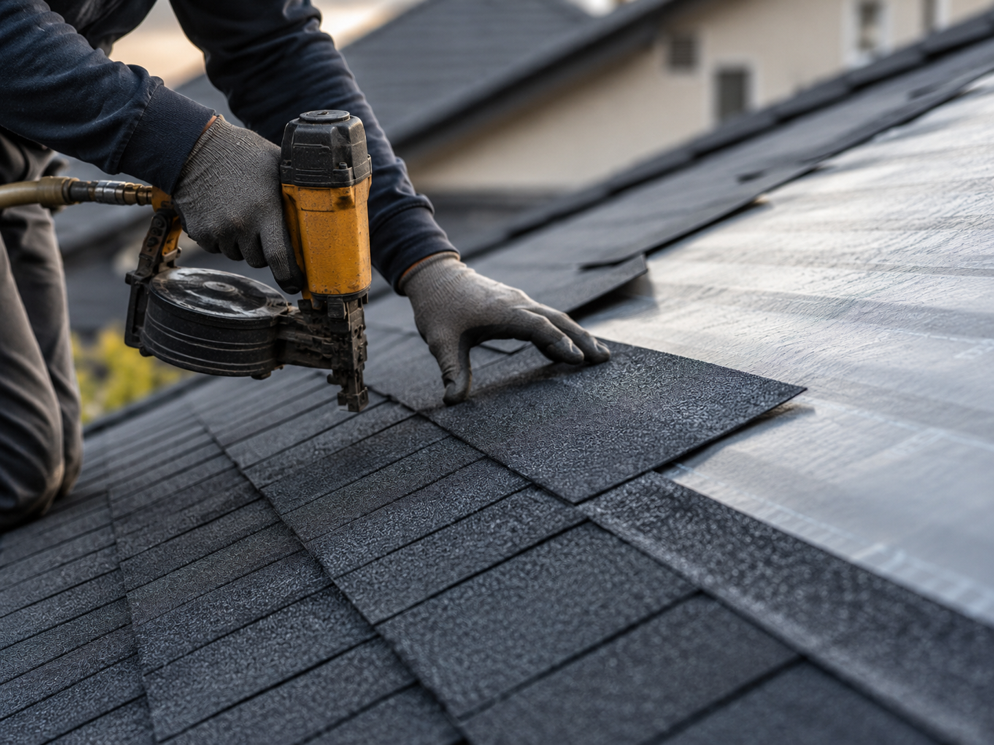 Crew installing new Colorbond roof sheeting on an Adelaide home